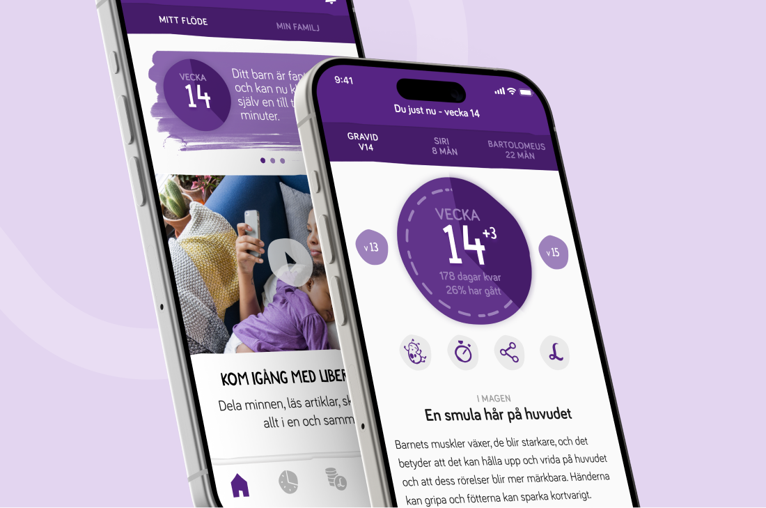 Preview of the Libero Loyalty Club on two iPhones against a light purple background